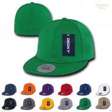 DECKY CLASSIC RETRO FLAT BILL FLEX 6 PANEL FITTED BASEBALL CAPS HATS  eb-96850501